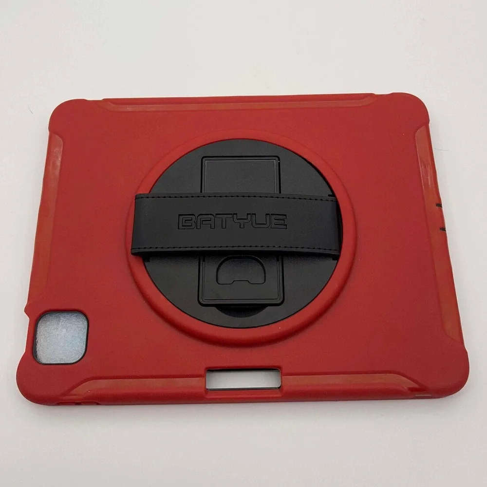BATYUE Red Protective Case‎ with Stand and Hand Strap for Tablet/IPAD  8x10
